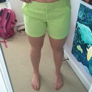 JCrew LIME Chino Shorts Size 2 NWOT