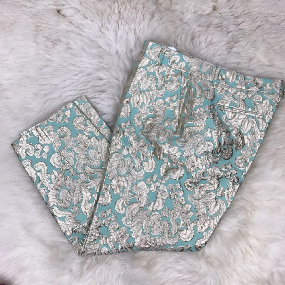 Gorgeous Metallic J.Crew Collection Jacquard Pants - Picture 7 of 8