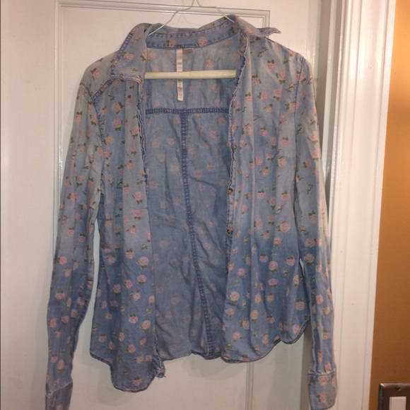 Flowered Denim Jacket