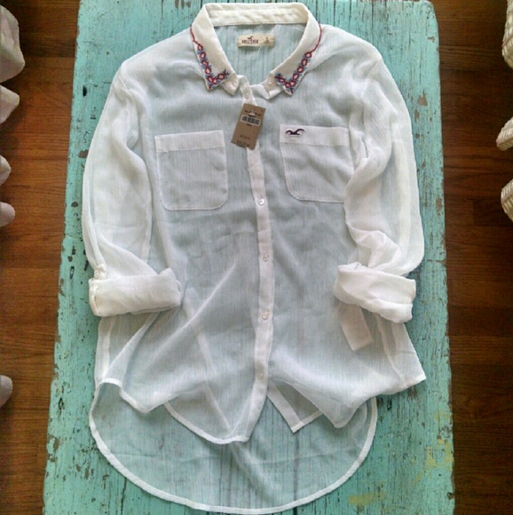 NWT Hollister White Blouse Size Small