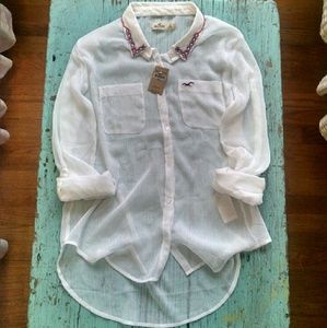 NWT Hollister White Blouse Size Small