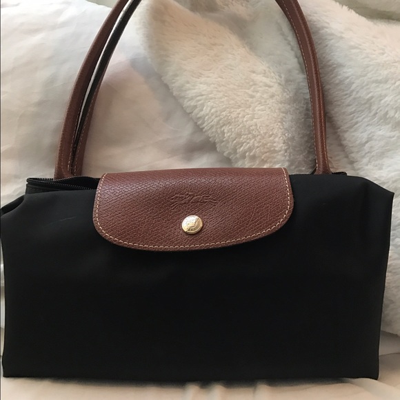 Black large longchamp tote