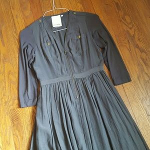 Anthropologie Navy Dress