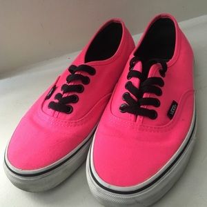 Neon Pink Vans Sneakers