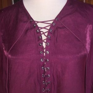 X Revolve Delta top in Wine color size Medium NWOT