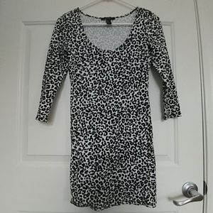 Leopard print mini dress