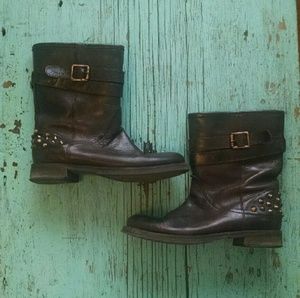 Boemos Italian Leather Ankle Boots Size 38