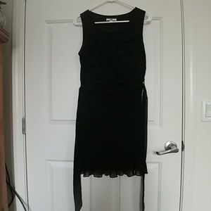 Black ruffle party dress