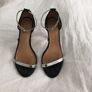 Zara metallic strappy heels