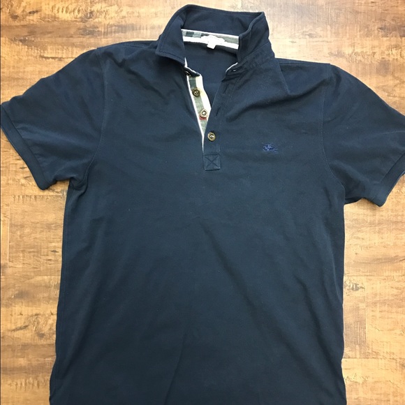 Men's Burberry polo shirt in navy size XL