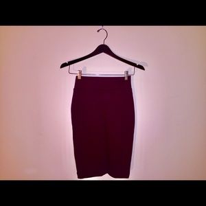 Forever21 wine colored pencil skirt