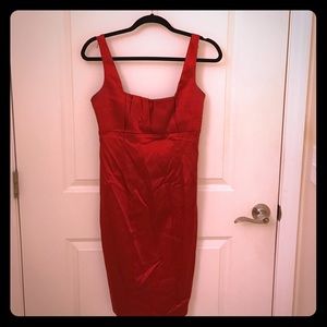 Calvin Klein red silk dress size 6