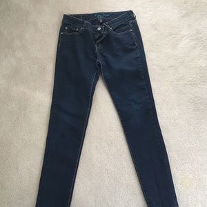 Dark wash skinny jeans