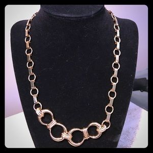 Gold necklace about 18 inches long in great shape