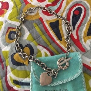 Tiffany's heart and toggle chain necklace