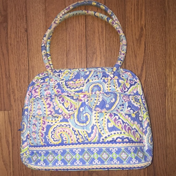 Large Vera Bradley Bowler Bag in Capri Blue