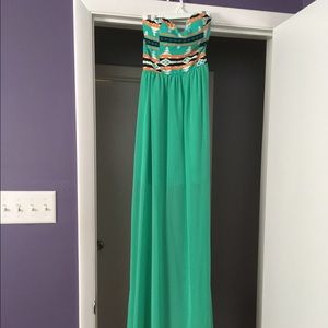 Tribal Print Maxi Dress