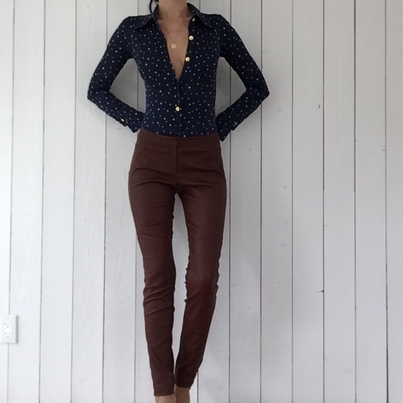 Diane von Furstenberg Leather Pants - Picture 1 of 4