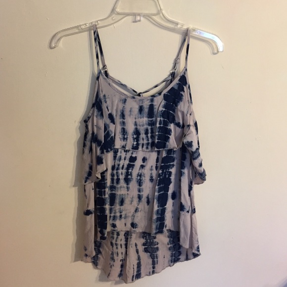 High-low tie dye top