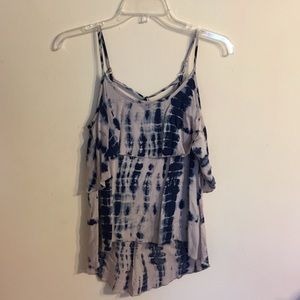 High-low tie dye top
