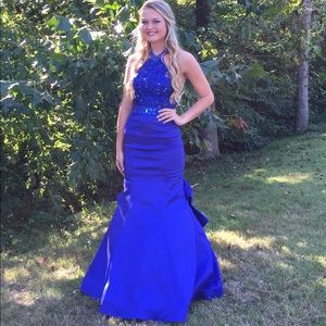 Royal blue prom dress