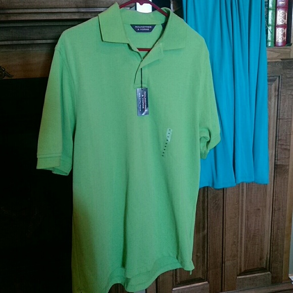 Mens Roundtree& Yorke polo pullover  L green sz: m