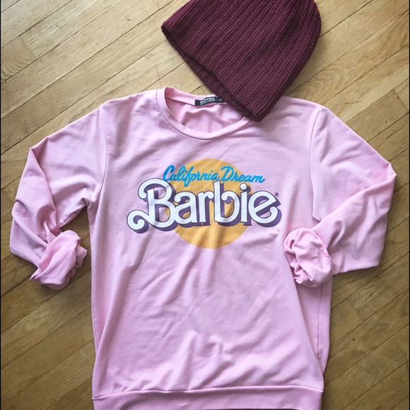barbie pink sweatshirt