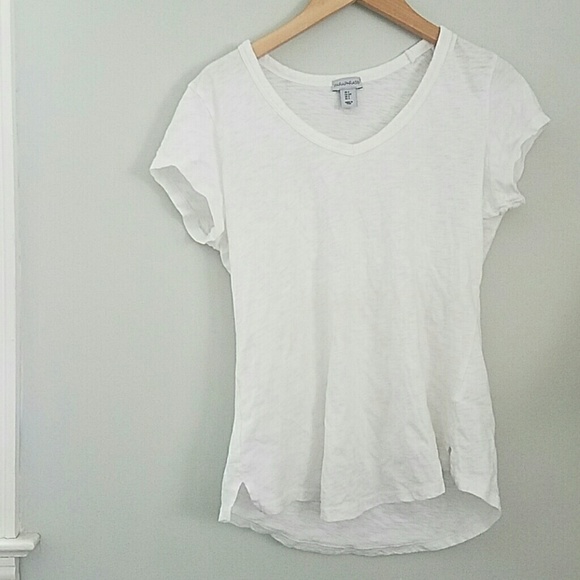 Simple V-Neck White Tee