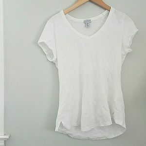 Simple V-Neck White Tee