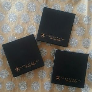 3 empty Anastasia Beverly Hills palettes