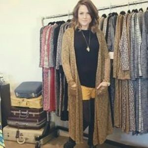 Lularoe gold/wheat Sarah cardigan size medium