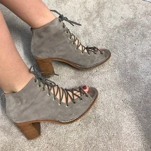 Jeffery Campbell suede lace up shoes