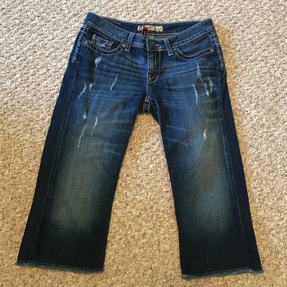 BKE denim stretch capris