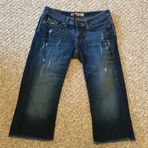 BKE denim stretch capris