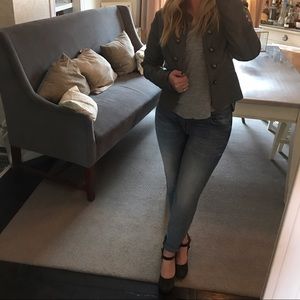 Forever 21 military faux leather jacket