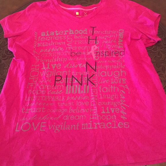 Plus size 1X inspiration shirt for breast cancer