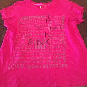 Plus size 1X inspiration shirt for breast cancer