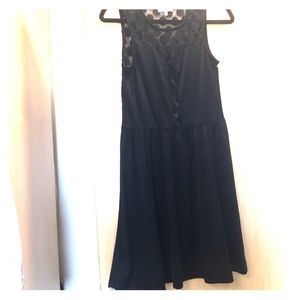 Sheer black dress with polka dots