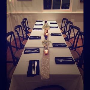 Rose gold mercury glass votives