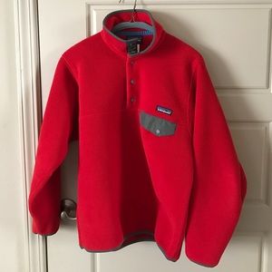 Red/ grey Patagonia snap up pullover