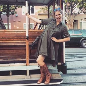 Holding Horses button down flare dress. SO FUN!