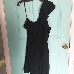Black one sleeved dress