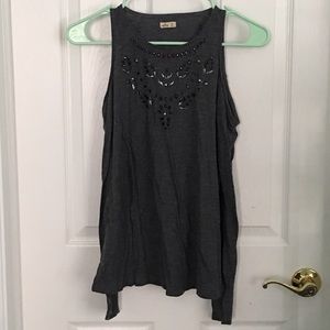 Hollister cut off shoulder top