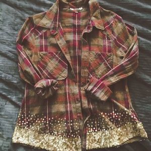 Buckle Sequin Flannel