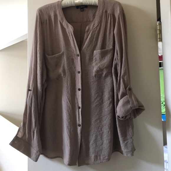 Tan button shirt - Picture 1 of 1