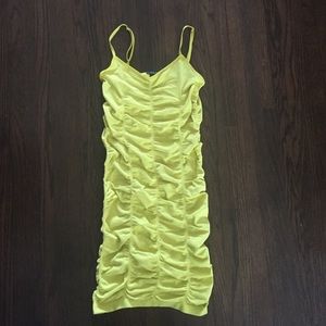 Yellow BCBGMaxAzria bodycon dress