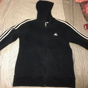 Adidas black zip up hoodie