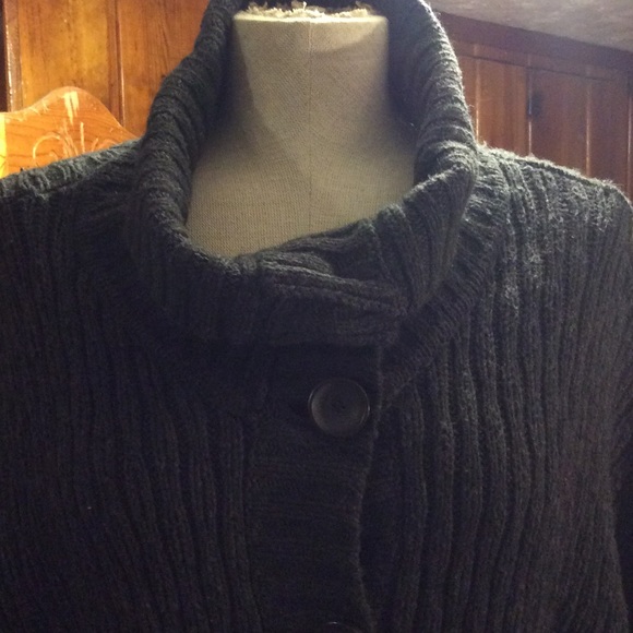 DKNYC Ribbed Button-up Belted Cardigan - Picture 3 of 4