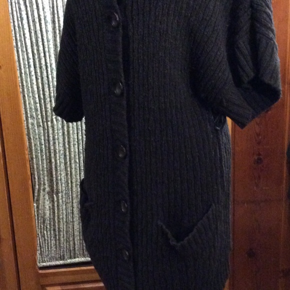DKNYC Ribbed Button-up Belted Cardigan - Picture 4 of 4