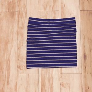 Forever 21 blue/grey striped pencils skirt